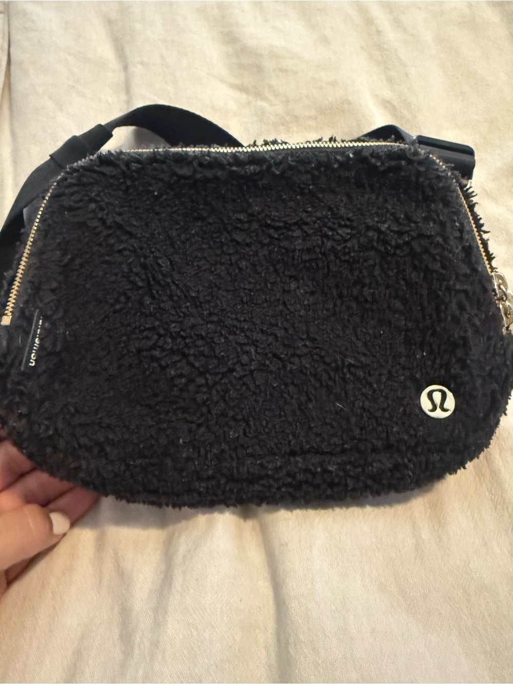 lululemon athletica Black Sherpa Crossbody Pouch